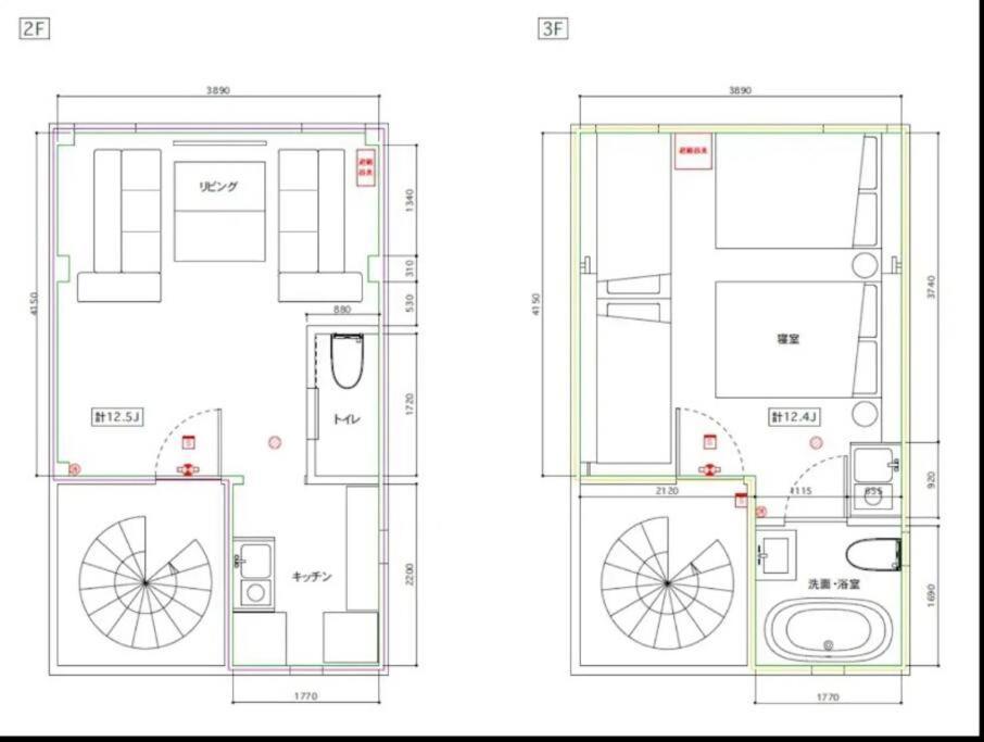 Apartament グラスキャビン浜松町aw Second And Third Floors